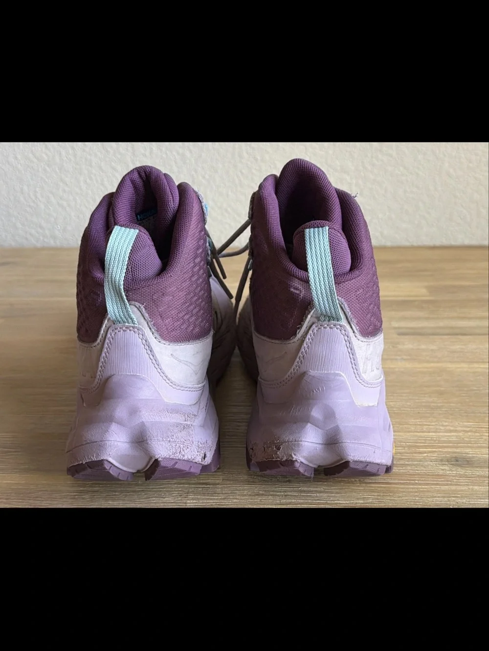 Hoka Lavender and Deep Purple High-Top Trail Sneakers